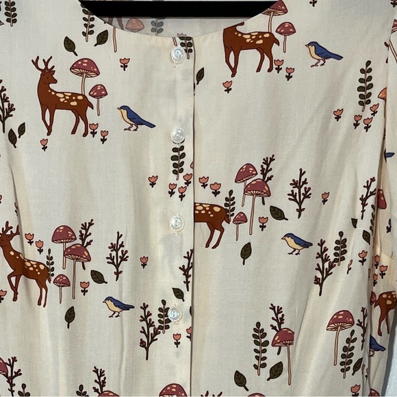 Modcloth X Princess Highway Shirt whimsical dress with belt size 8 - Picture 6 of 11